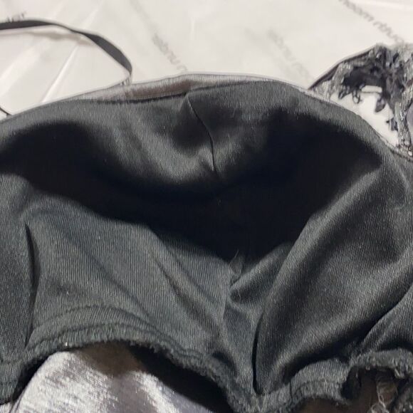 XSCAPE BY JOANNA CHEN Pewter Gray Ruched One Shoulder‎ Mermaid Prom Gown Dress 4 - Picture 13 of 15